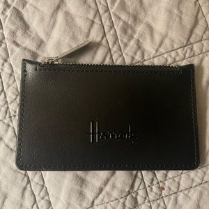 Harrods zipper card case wallet NWOT